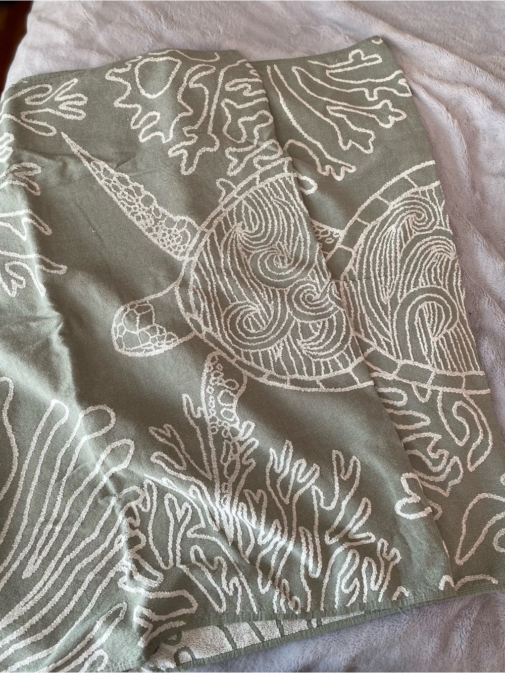 SandCloud 100%organic cotton set of 2 Sea Turtle Reef Deep Ocean beach towels - Picture 4 of 5